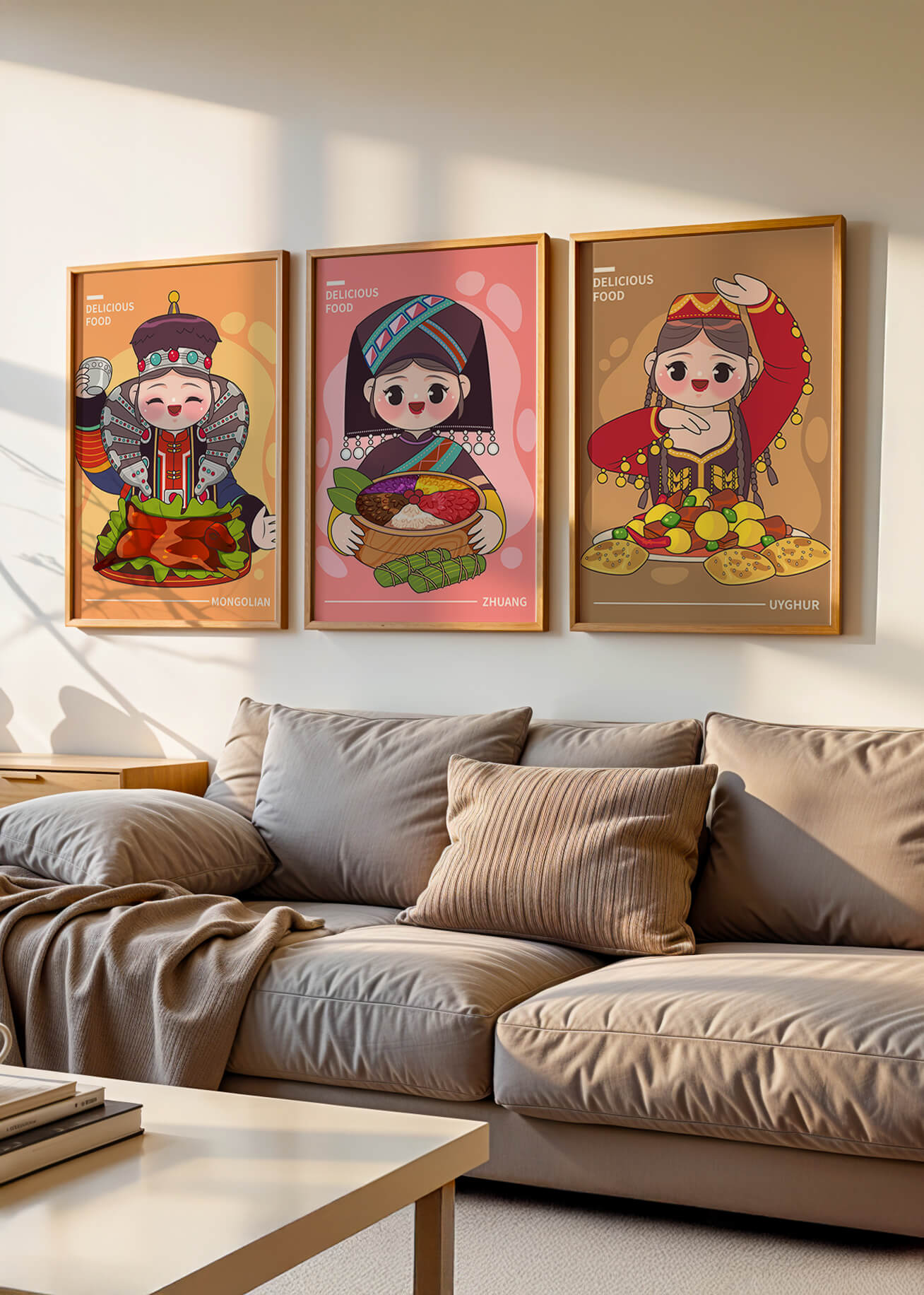 Ilustraciones Culturales de Comida en Diversos Estilos Étnicos