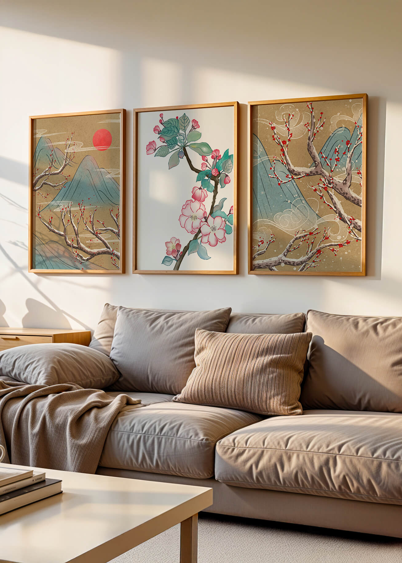 Blumige und landschaftliche Aquarellkunst