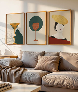 Élégante Collection d’Art Abstrait avec Éléments Décoratifs
