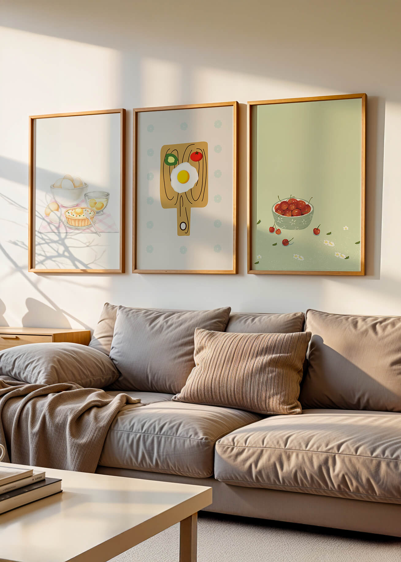 Conjunto De Arte De Cocina Sin Marco En Impresión De Alta Calidad