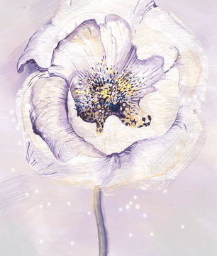 Elegant watercolor flower illustration with delicate pastel tones