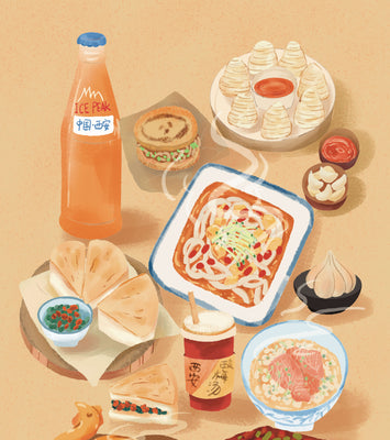 Traditional Chinese Feast with Diverse Dishes and Refreshment
