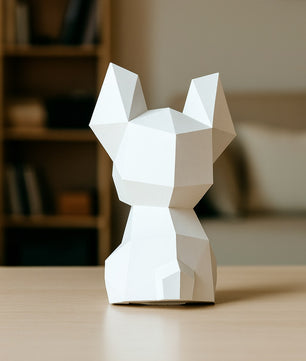 Figura constructor perro poligonal de papel, manualidad 3D para montar 30x18x19— PaperCraft DIY