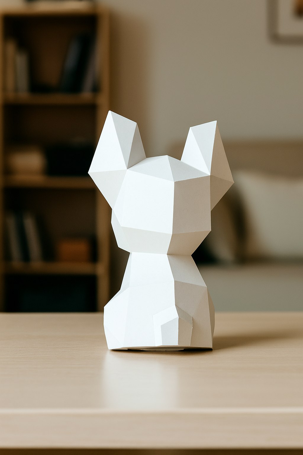 Figura constructor perro poligonal de papel, manualidad 3D para montar 30x18x19— PaperCraft DIY