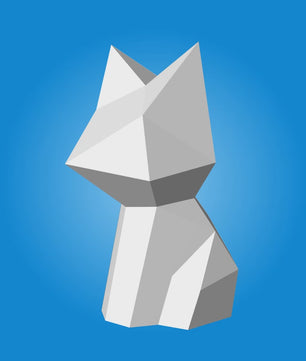 Figura constructor de gato poligonal en papel, kit 3D para montar   26x15x18 — Manualidad PaperCraft DIY