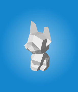 Figura constructor perro poligonal de papel, manualidad 3D para montar 30x18x19— PaperCraft DIY