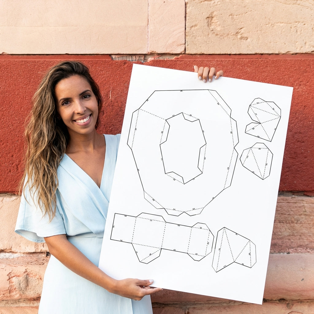 Giant LOVE 3D Papercraft Kit – 50cm Large BIG Geometric Sculpture for Home & Events (Uncut Paper in Tube) - Mi tienda